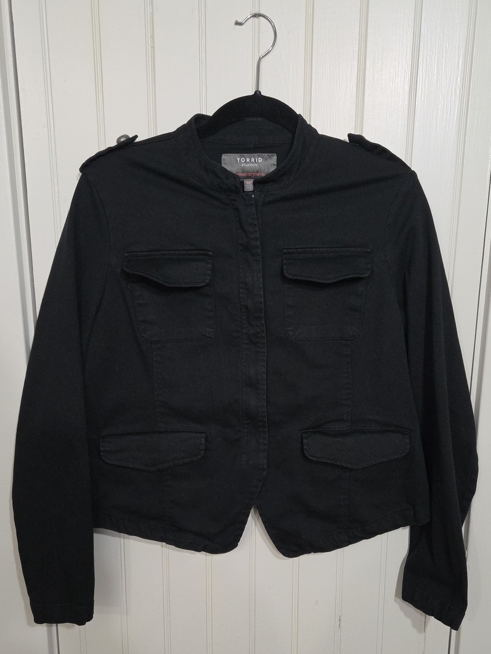 torrid Black Military-Style Utility Jacket